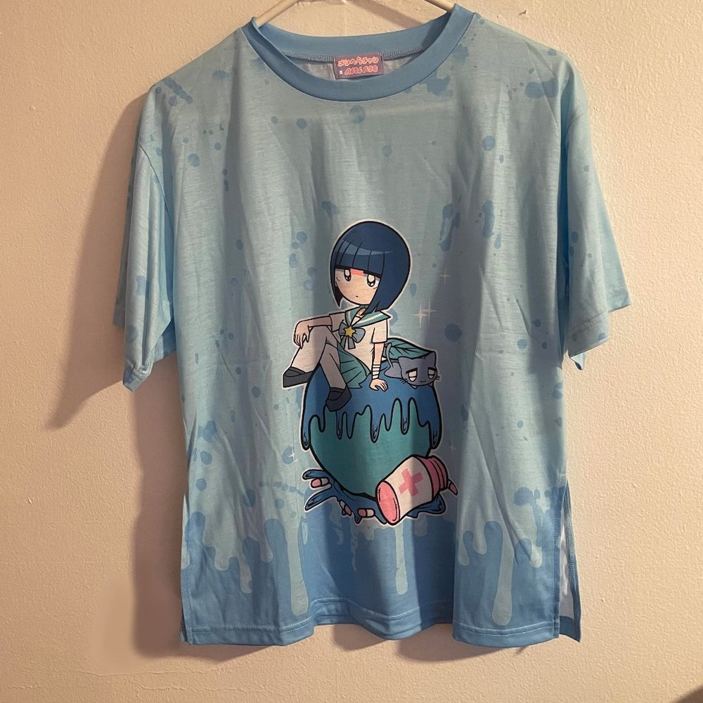 Sabukaru-chan T-Shirt - ACDC Rag x Menhera-chan